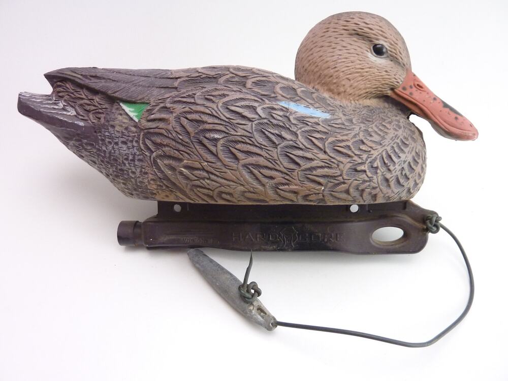 Vintage Plastic Duck Decoy Weighted Base Cabin Lodge Waterfowl Decor Hen
